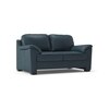 Farina 2 Seater Luxury Italian Leather Sofa In Aegean Sea
