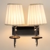 Eliante Cloth Shade Wall Lights Mild Steel & Fabric Material Silver, Chrome & White Finish