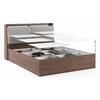 Tyra Queen Bed Box Storage In Classic Walnut Finish