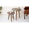 Muddy Miles Round Nesting Tables with Wooden Legs, Side Tables, Wooden Tables, Living Room Decor by A Tiny Mistake