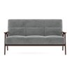 Logan 3 Seater Wooden Sofa in Grey Colour