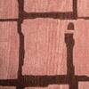 Handmade Wool Shaped Rug Modern Geometric Pink Brown 5 x 8 Feet Carpet
