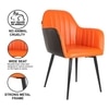 Adiko Leatherette Lounge Chair in Orange Colour