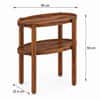 Pearl Sheesham Wood Side Table in Rustic Teak Finish
