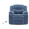 Atticus Single Seater Swivel Rock Recliner Premium Chenille Fabric