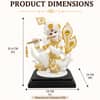 Devotional Mor Mukut Gopal Statue in White and Gold Colour