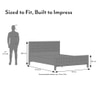 Masai Solid Wood Queen Size Nonstorage Bed In American Walnut 2 Tone Finish