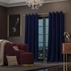 Stoa Paris Velvet Curtains for Door, Premium Dim-Out Curtain for Pack of 2, Date Night - Blue Enigma
