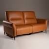 Orchard Three Seater Motorized Leather Recliner in Savana Tan Brown Colour