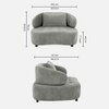 Henry Boucle 1 Seater Sofa in Grey  Color