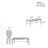 Nouve Stainless Steel Six Seater Dining Table in Gold Finish