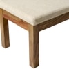 Maati Sheesham Wood Accent 2 Seater Bench In Jute Beige