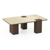 Muro Rectangular Marble Coffee Table In Danish Walnut Finish