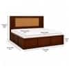 Aaranya Solid Wood Comfort King Bed Box Storage Provincial Teak Finish Mattress 72 x 78 Inches