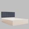 Prana Engineered Wood Queen  Size Bed With Hydraulic Storage (Melamine Finish, White Colour)