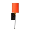 Devansh Metal Electric Wall Light in Black Colour with Orange Shade Count of 1 Light
