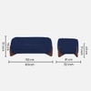 Amala Velvet 2 Seater Sofa in Navy Blue Colour