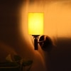 Devansh Metal Electric Wall Light in Gold Colour with Yellow Shade Count of 1 Light