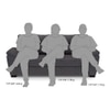 Adelaide Sofa Set (Colour: Steel Grey, Seater: 3+2+1)