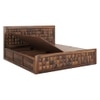 Keaton Sheesham Wood King Size Bed Box Storage Provincial Teak Finish (72 x 78 inches)
