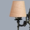 Devansh Metal Electric Wall Light in Antique Gold Colour with Beige Shade Count of 1 Light