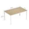 Holven 6 Seater Rectangular Dining Table Set with Chair European oak & white
