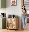 Stellar Multipurpose Storage Cabinet (Medium Size, Oak)