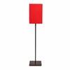 Square 27 Inch Club Floor Lamp with Red Shade