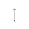 Sven Beige Natural Fiber Floor Lamp with Black Iron Base