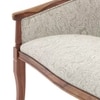 Florence Loveseat 2 Seater In Teak Finish With Monochrome Paisley Colour
