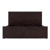 Almaya Solid Wood King Size Hydraulic Storage Bed In Mahogany Finish