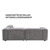 Elegantedge Wood Left Aligned 2-Seater With Upholstery Non Storage Sofa In Grey Colour