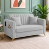Daraco Velvet 2 Seater Sofa in Grey Color