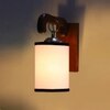 Devansh Solid Wood Electric Wall Light in Brown Colour with Multi Shade Count of 1 Light