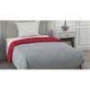 Ekiya 
Dark Pink-Smoke White Solid 250 Gsm Microfiber Single Bed Comforter