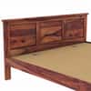 Stainfleld Solid Wood Queen  Size Bed Without Storage (Teak Finish)