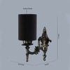Devansh Metal Electric Wall Light in Antique Gold Colour with Black Shade Count of 1 Light