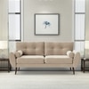 Faro Velvet 3 Seater Sofa in Cream Colour