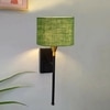 Devansh Metal Electric Wall Light in Black Colour with Green Shade Count of 1 Light