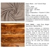 Irish Sheesham Wood Coffee Table With 2 Stools Set In Teak Finish & Jute Beige Fabric Cushions