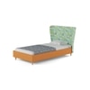 Doodle Engineered Wood Bed in Orange Colour