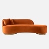 Maddox Velvet 3 Seater Sofa in Orange Colour