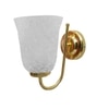 Devansh Metal Electric Wall Light in Gold Colour with White Shade Count of 1 Light