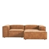 Elegantedge Wood Left Aligned 2-Seater With Upholstery Non Storage Sofa In Brown Colour