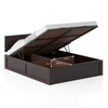 Kuba Solid Wood Queen Size Bed With Hydraulic Storage (Mahagony Finish)