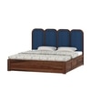 Aaram Wooden Queen Size Bed With Box Storage in Provincial Teak Finish