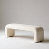 The Cozette Metal Bench in White Finish