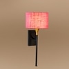 Devansh Metal Electric Wall Light in Black Colour with Pink Shade Count of 1 Light