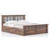 Bunai Solid Wood King Size Box Storage Bed In Teak Finish