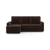 Apollo Compact Sofa (Colour : Dark Earth, Cushion : Hard, Back Type : High Back, Seating Capacity : Left Aligned 2 Seater + Left Aligned Chaise)